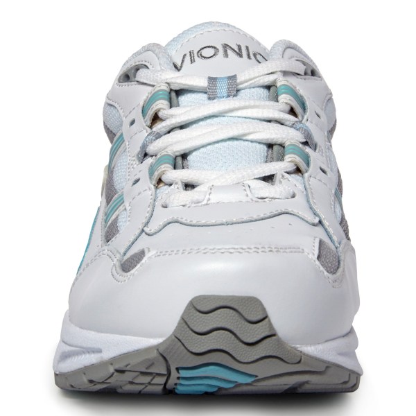 Vionic Trainers Ireland - Walker Classic White Blue - Womens Shoes On Sale | XGTIJ-4652